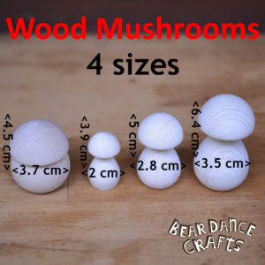 WOODEN MUSHROOMS