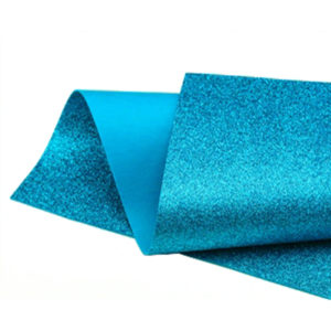 Turquoise Glitter Wool Felt GWF009