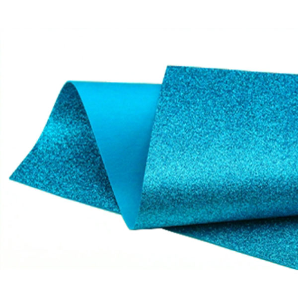 Turquoise Blue Glitter Felt