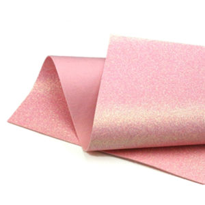 Iridescent Pink Glitter Wool Felt GWF028