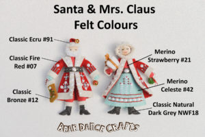 Read more about the article Santa and Mrs. Claus Ornament Felt Colours