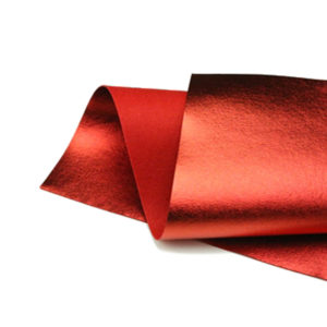 Brushed Red Metallic Wool Felt WFM003