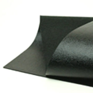 Brushed Black Metallic Wool Felt WFM009