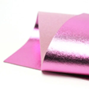 Brushed Bright Pink Metallic Wool Felt WFM015