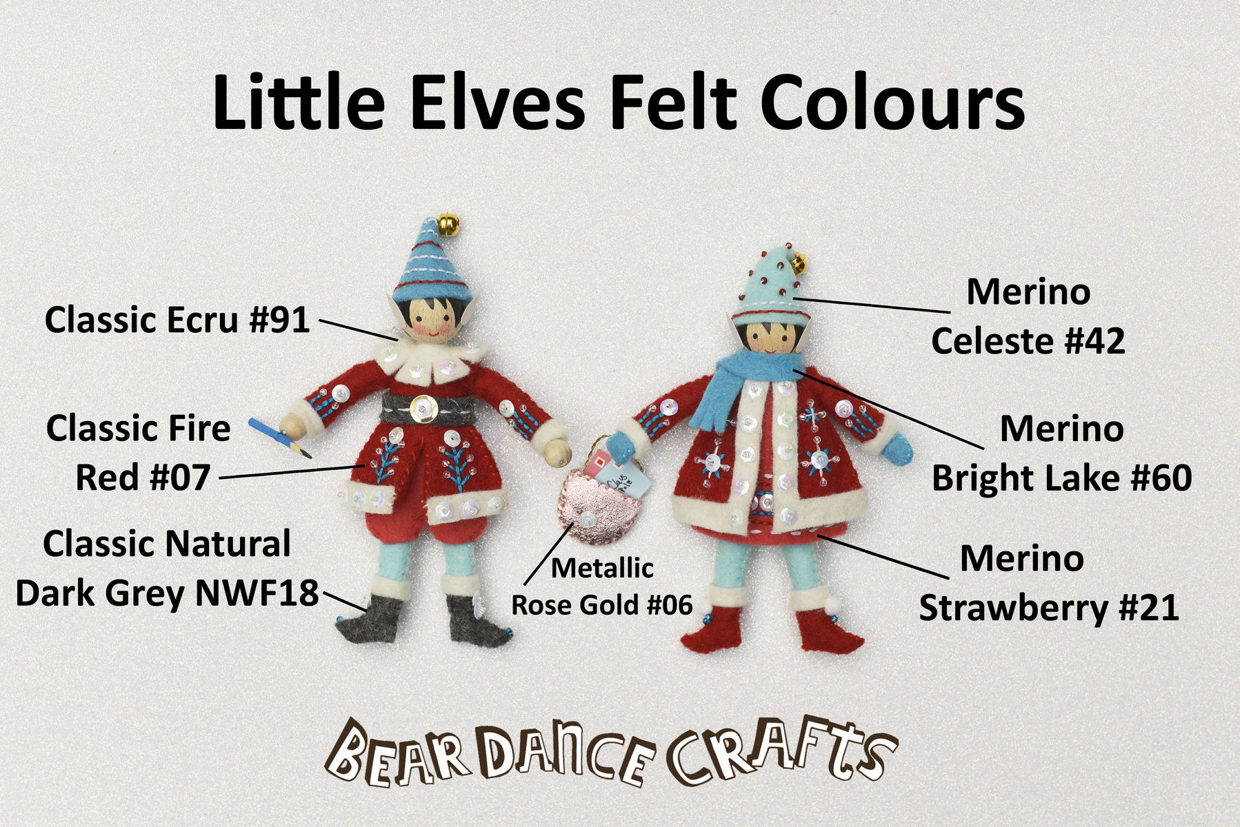 Read more about the article Little Elves Ornament Felt Colours