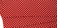 red and white polka dot wool felt