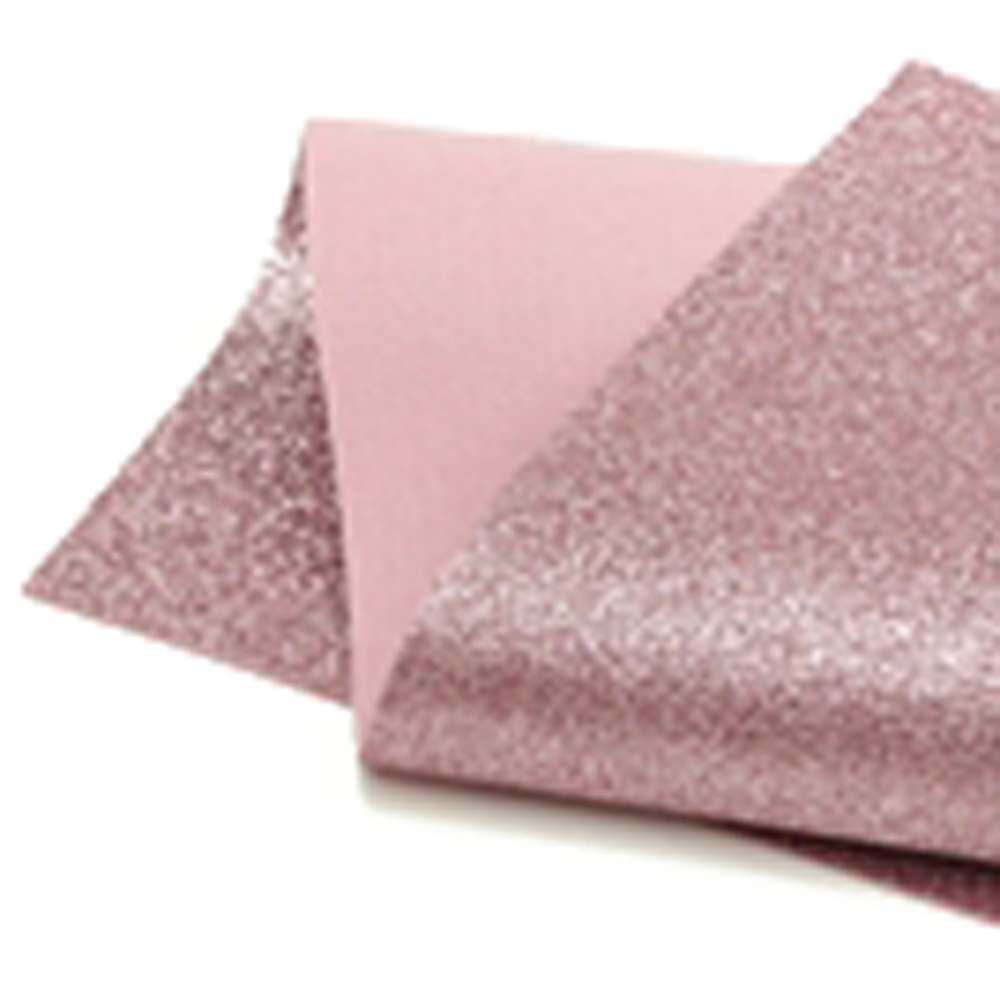 Pink Quartz Glitter Wool Felt