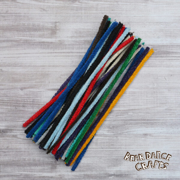 Multi Color dyed pipe cleaners cotton