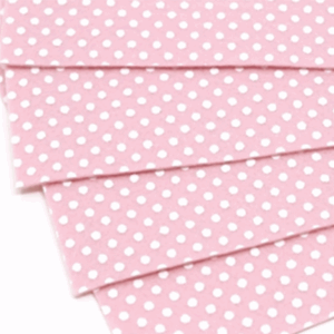 Carnation Polka Dot pattern 100% wool felt