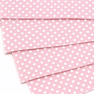 Carnation Polka Dot pattern 100% wool felt