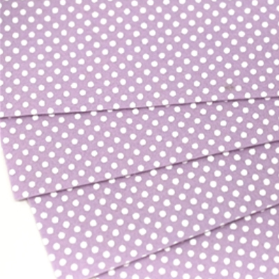 Lilac Polka Dot pattern 100% wool felt