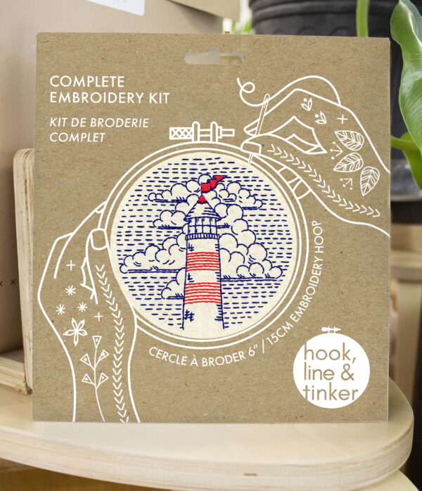 Lighthouse Nautical Embroidery Craft Kit Hook Line and Tinker