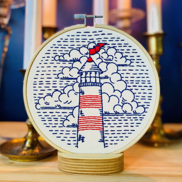 Lighthouse Nautical Embroidery Craft Kit Hook Line and Tinker