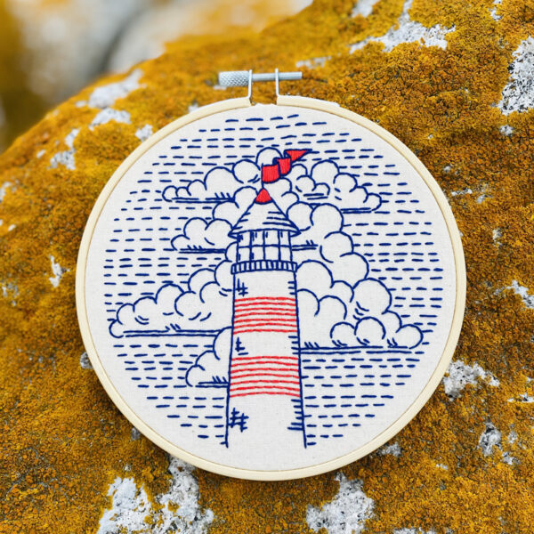 Lighthouse Nautical Embroidery Craft Kit Hook Line and Tinker