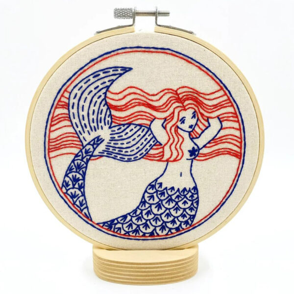 Mermaid Nautical Embroidery Craft Kit Hook Line and Tinker
