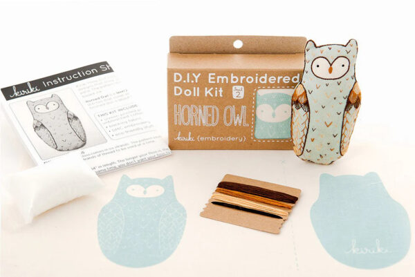 Horned Owl Doll plushie craft kit kiriki press
