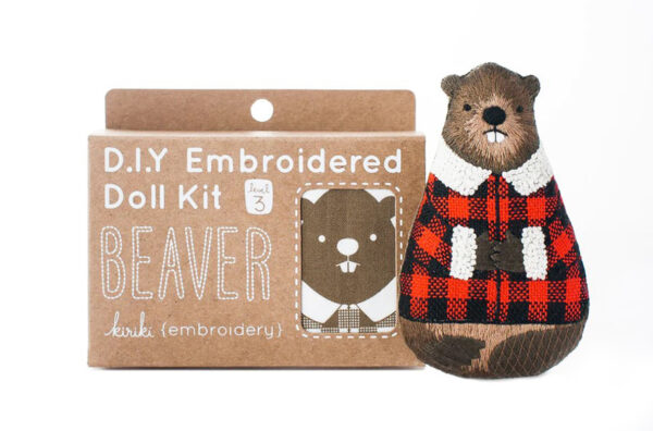 Beaver doll plushie craft kit Kiriki Press