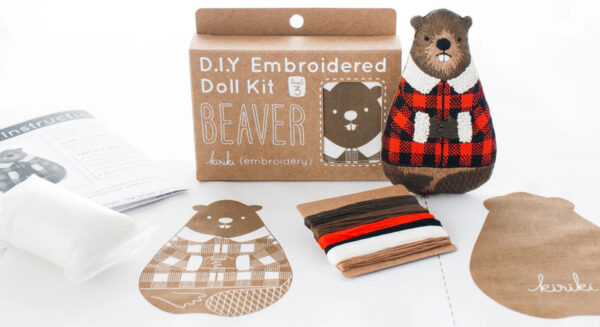 Beaver doll plushie craft kit Kiriki Press