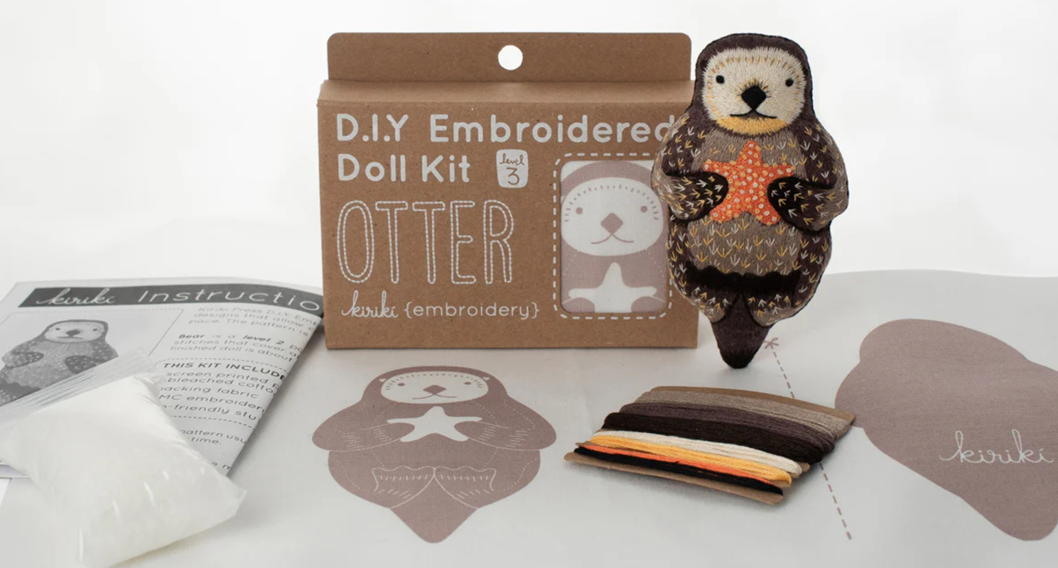 Sea Otter doll plushie craft kit Kiriki Press
