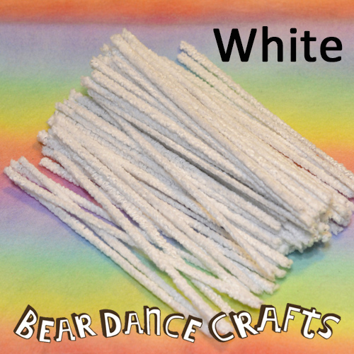 White cotton pipe cleaners for crafting