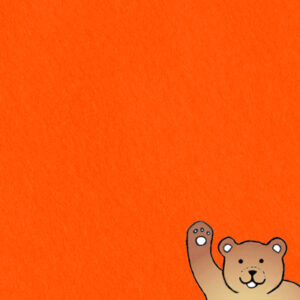 Safety orange 100% wool felt Merino craft sheet.