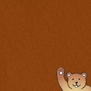 Cinnamon bear brown 100% wool felt Merino craft sheet.