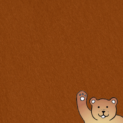 Cinnamon bear brown 100% wool felt Merino craft sheet.
